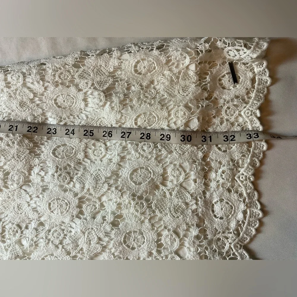 Abercrombie & Fitch White Crochet Lace Top